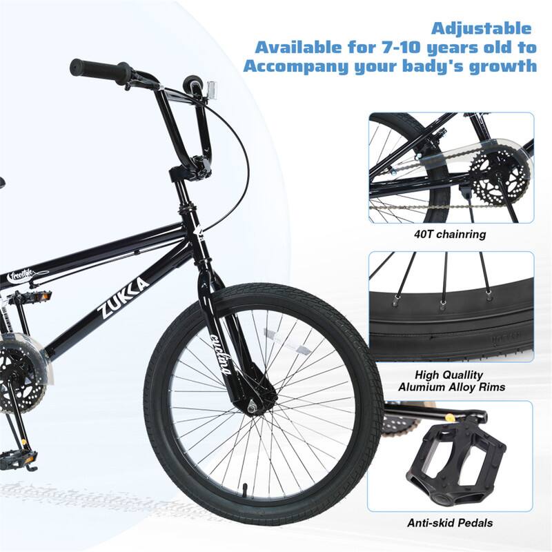 Adjustable  
Available for 7-10 years old to accompany your baby's growth  

40T chainring  
High Quality Aluminum Alloy Rims  
Anti-skid Pedals
