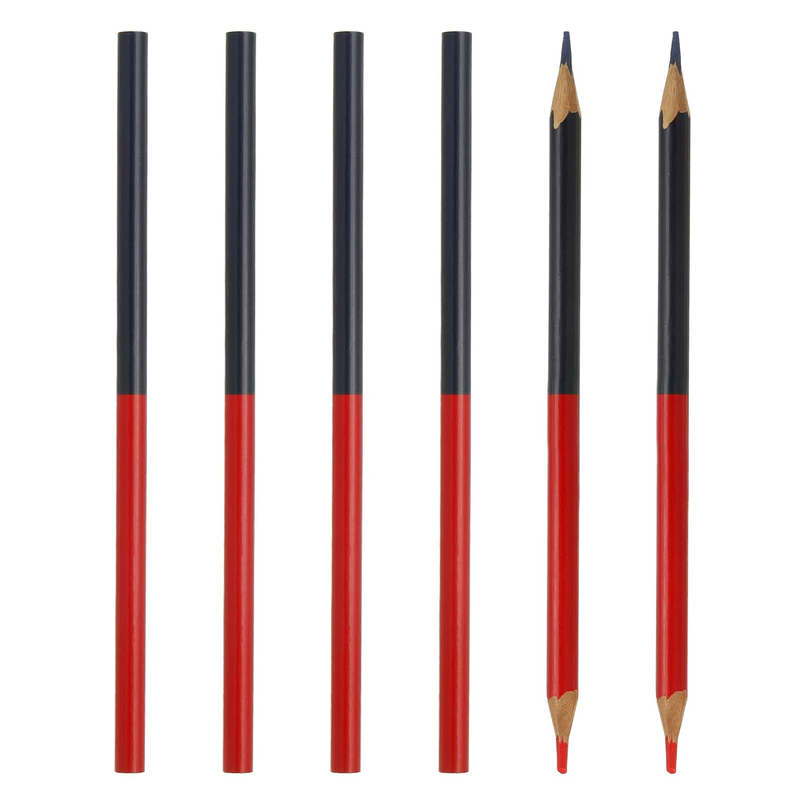 Unique Bargains - Colored Pencil, 6pcs Wooden Pencils HB Graphite Double-Ended for Office, Eng, Writing, Art, Drawing, Paint, Woodwork - Red Blue price history on PriceWatchPro