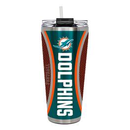 Great American Products - Miami Dolphins 32oz. Big Slim Game Ball Travel Tumbler - Brown