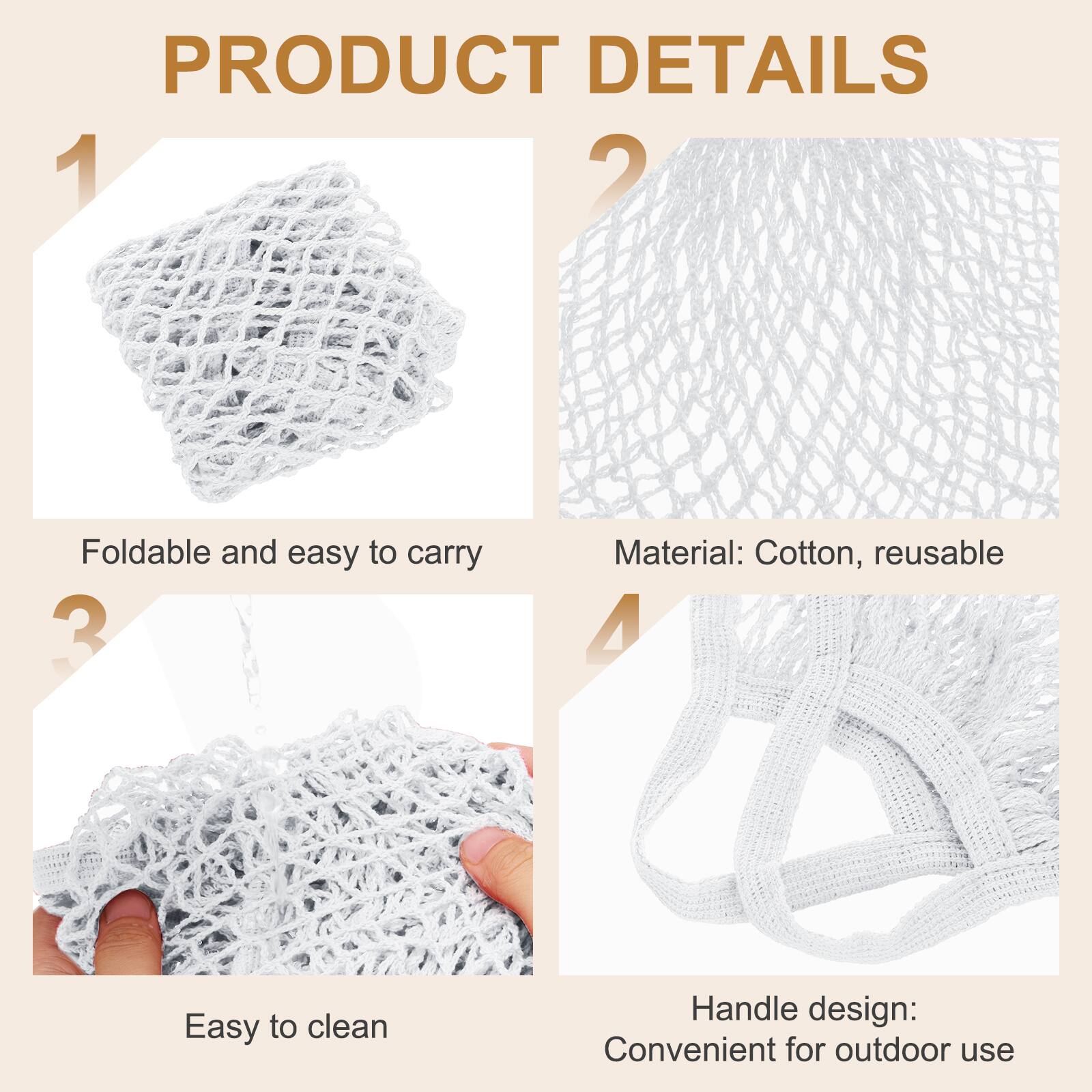 PRODUCT DETAILS

1. Foldable and easy to carry
2. Material: Cotton, reusable
3. Easy to clean
4. Handle design: Convenient for outdoor use