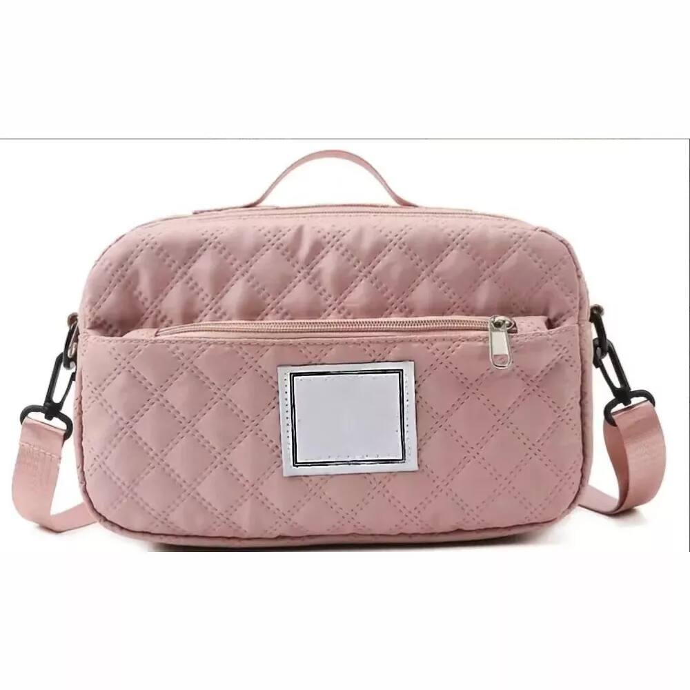 Front. Wikistore - Wikistore Three-Dimensional Diamond Tote with Dry Wet Separation and Dual Pockets Light Pink - Pink.