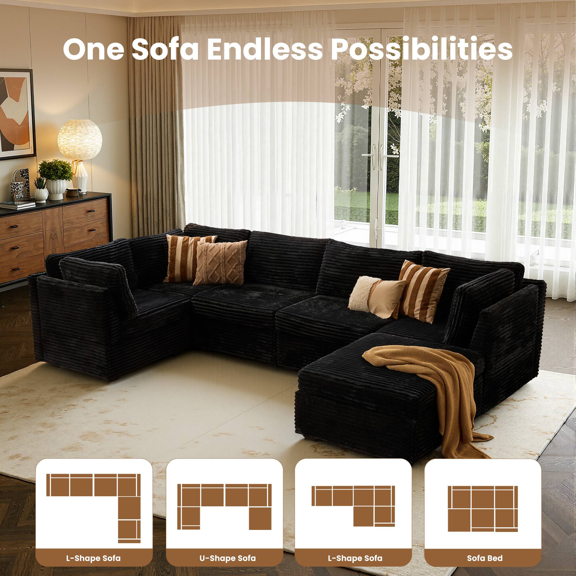 One Sofa Endless Possibilities  
L-Shape Sofa  
U-Shape Sofa  
L-Shape Sofa  
Sofa Bed