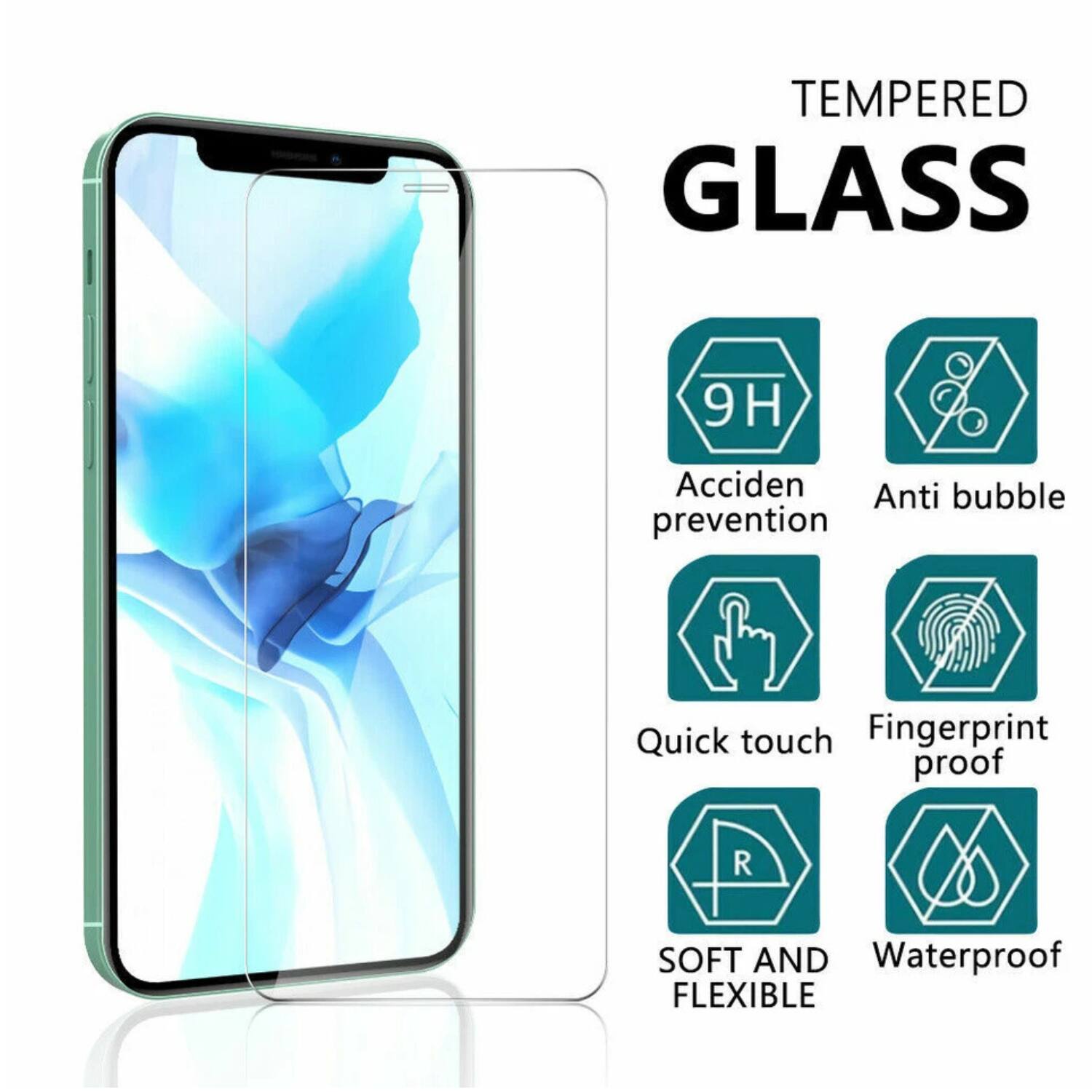 TEMPERED GLASS

- 9H
- Accidental prevention
- Anti bubble
- Quick touch
- Fingerprint proof
- SOFT AND FLEXIBLE
- Waterproof