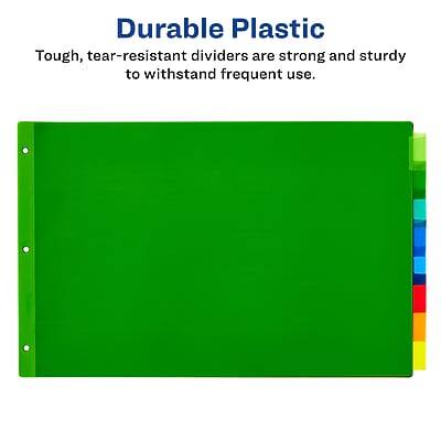 Durable Plastic  
Tough, tear-resistant dividers are strong and sturdy to withstand frequent use.
