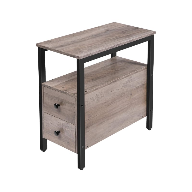 Leash Valley - Narrow Accent Table With Drawers - Brown