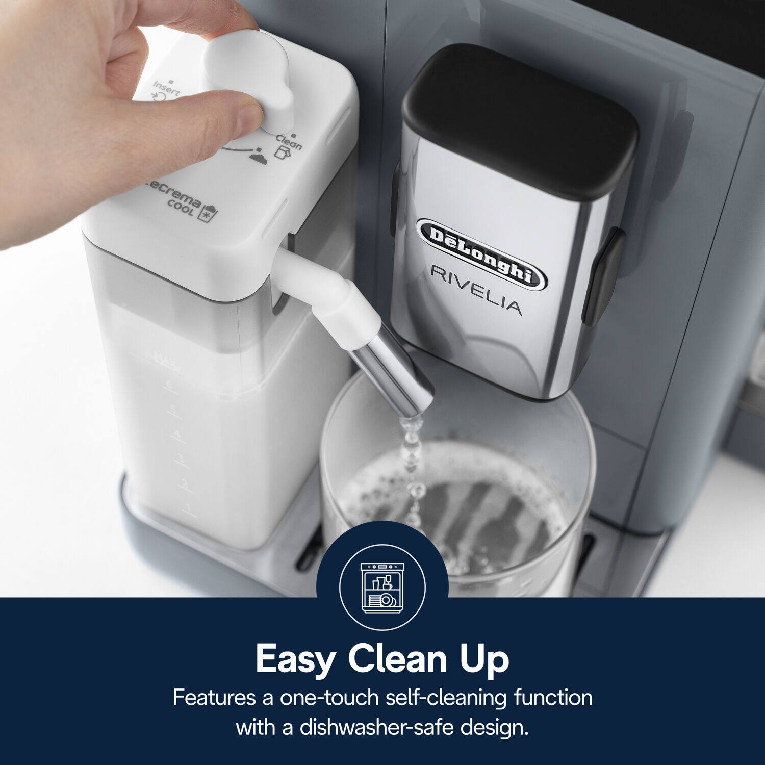 Easy Clean Up
Features a one-touch self-cleaning function with a dishwasher-safe design.