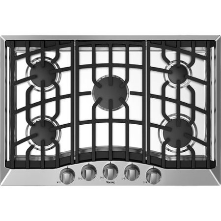 Viking - 30" Built-In LP Gas Cooktop with 5 burners - Silver