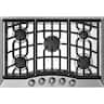 Viking - 37 in. Wide 5 Burner Gas Cooktop - Stainless Steel