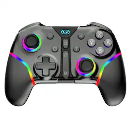 Cluzine - Wireless Game Controller with Motion Sensor & Hall Effect Joystick Trigger, Multi-Device Compatible Gamepad - Black