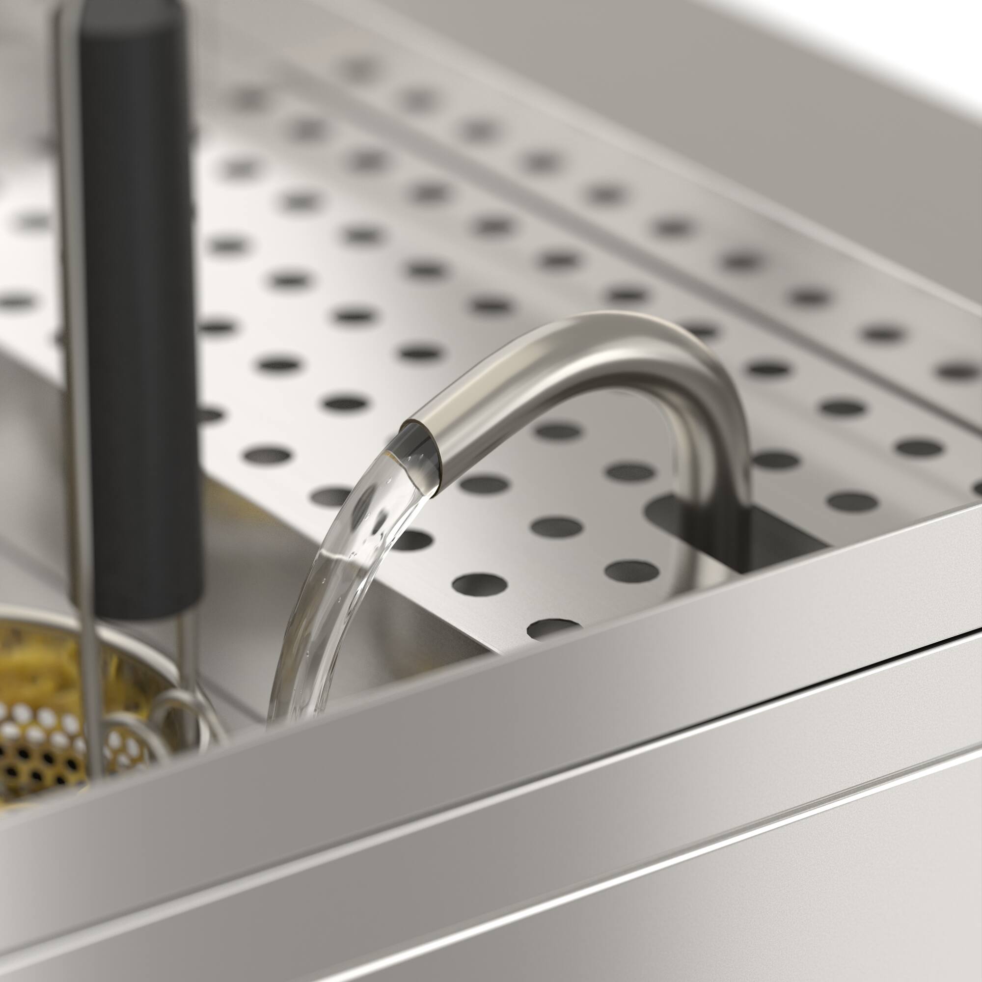 Alt View 3. Koolmore - Commercial 22 Gallon Natural Gas Stainless Steel Pasta Cooker With 12 Baskets and 140,000 BTU - Silver.