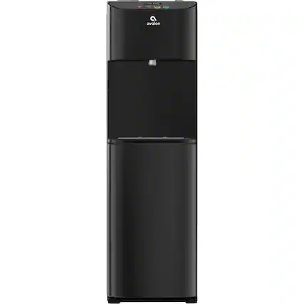 Front. Avalon - A13 Bottleless Water Cooler - Black stainless steel.