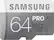 Front. Samsung - 64GB microSD Class 10 UHS-1 Memory Card - Silver.