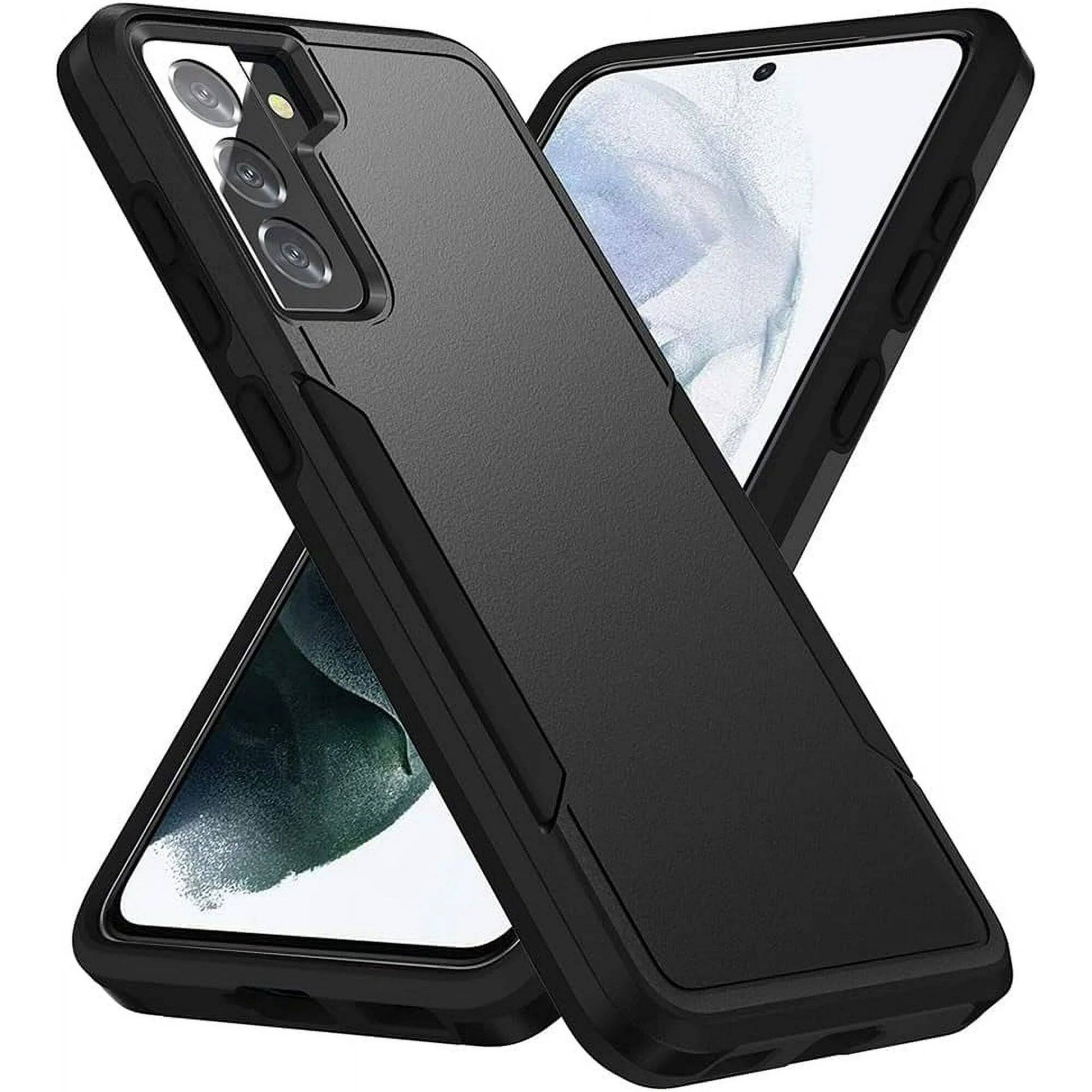 Entronix - Galaxy S25 Plus Case - Dual-Layer Soft-Touch Protection Cover - Black