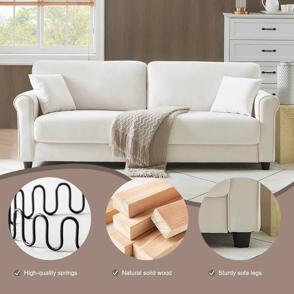 - High-quality springs
- Natural solid wood
- Sturdy sofa legs