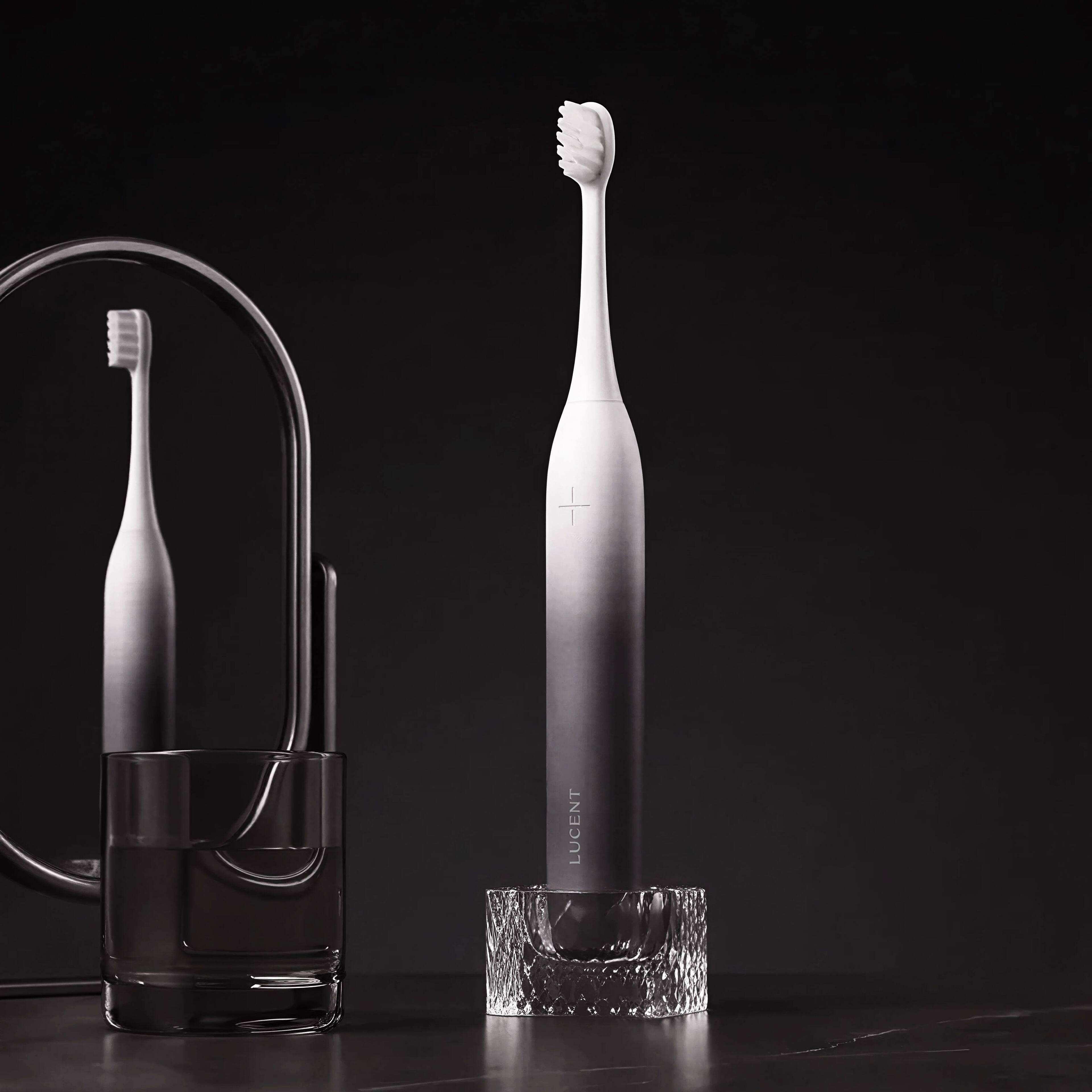 Left. Lucent - Sonic Electric Toothbrush- Black.