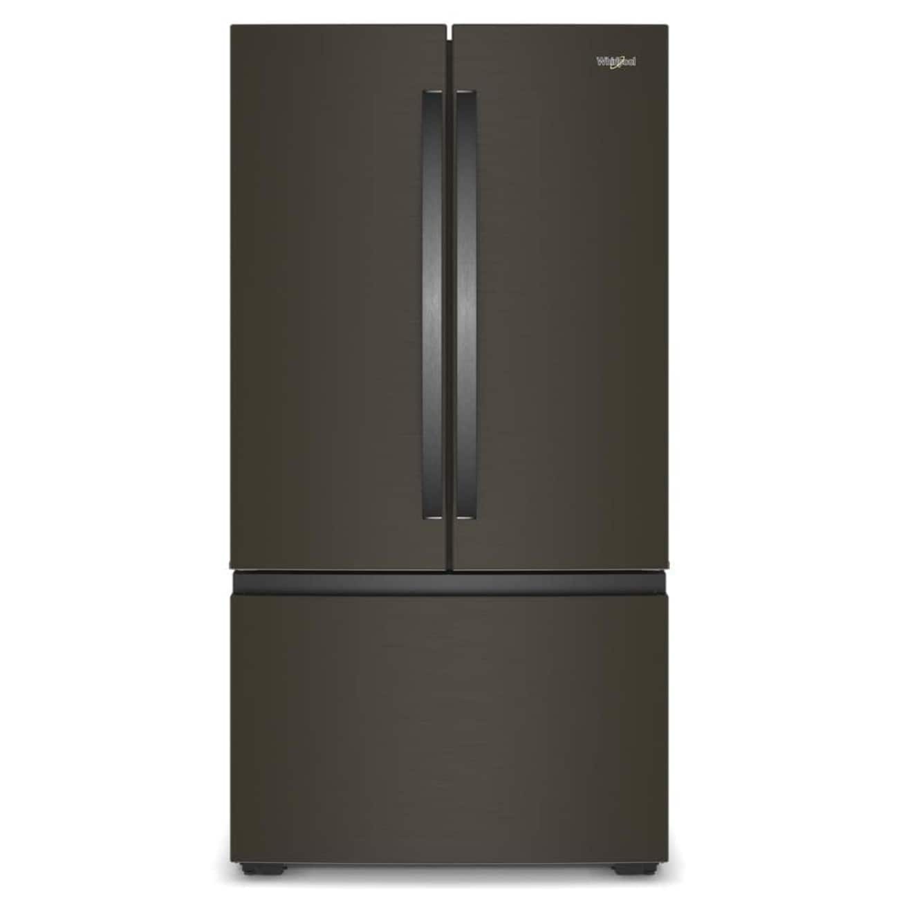 Whirlpool - 36 in. Wide 24 cu. ft. 3-Door French Door Counter Depth Refrigerator - Black Stainless Steel