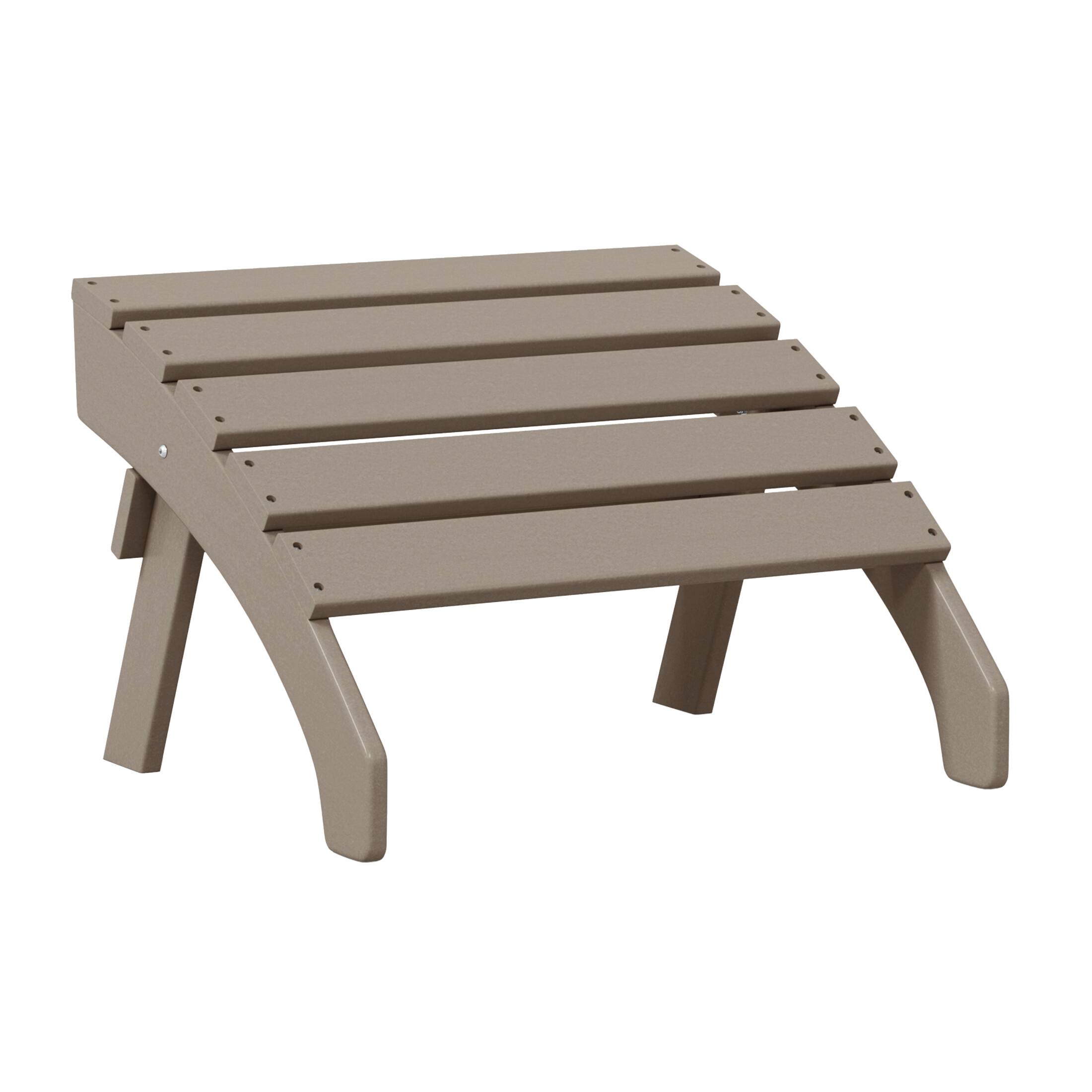 Alt View 2. WestinTrends - WestinTrends Dylan Outdoor Adirondack Chair With Ottoman 4-Piece Set - Weathered Wood.