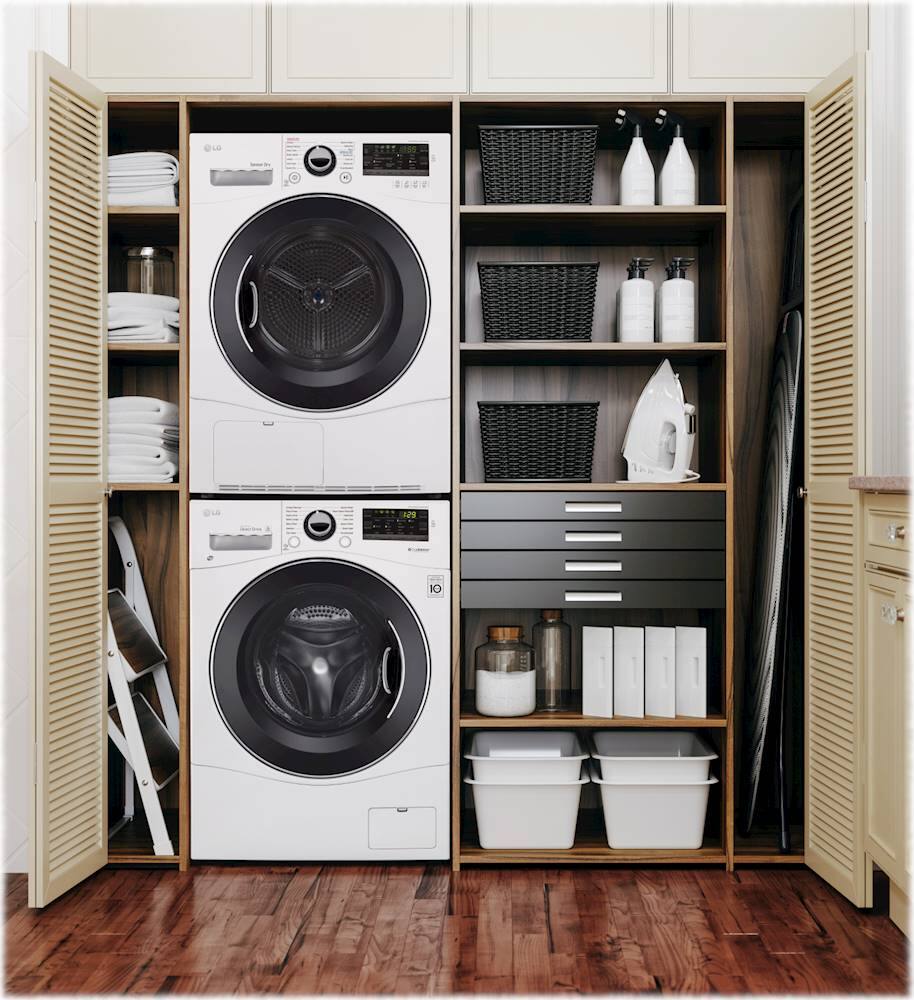 Alt View 15. LG - 2.2 Cu. Ft. High-Efficiency Compact Front-Load Washer with 6Motion Technology - White.