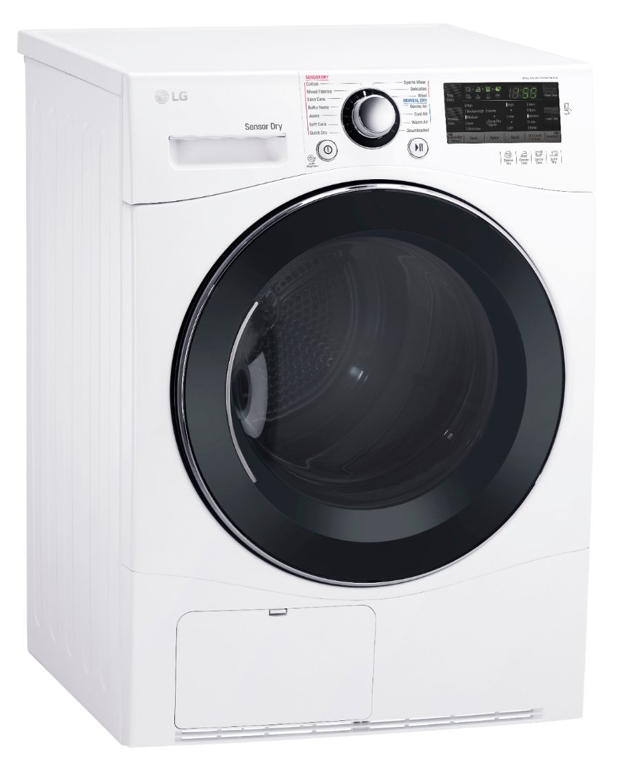 Zoom in on Angle Zoom. LG - 4.2 Cu. Ft. Electric Dryer with Sensor Dry - White.