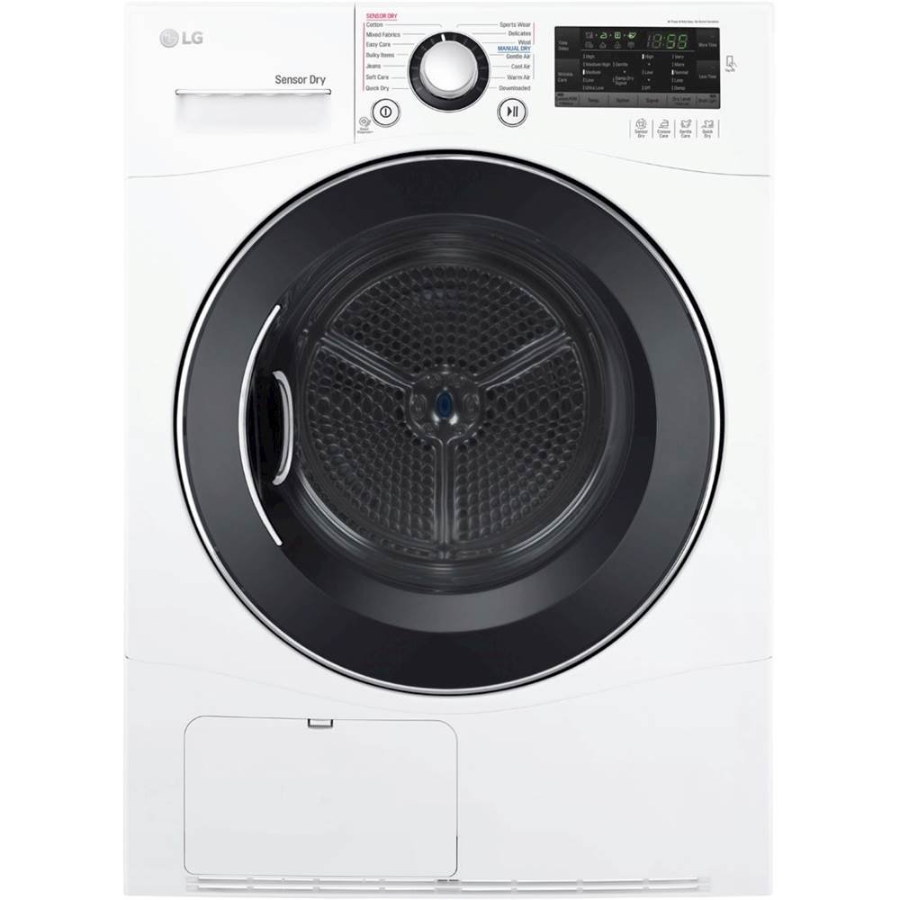Zoom in on Front Zoom. LG - 4.2 Cu. Ft. Electric Dryer with Sensor Dry - White.