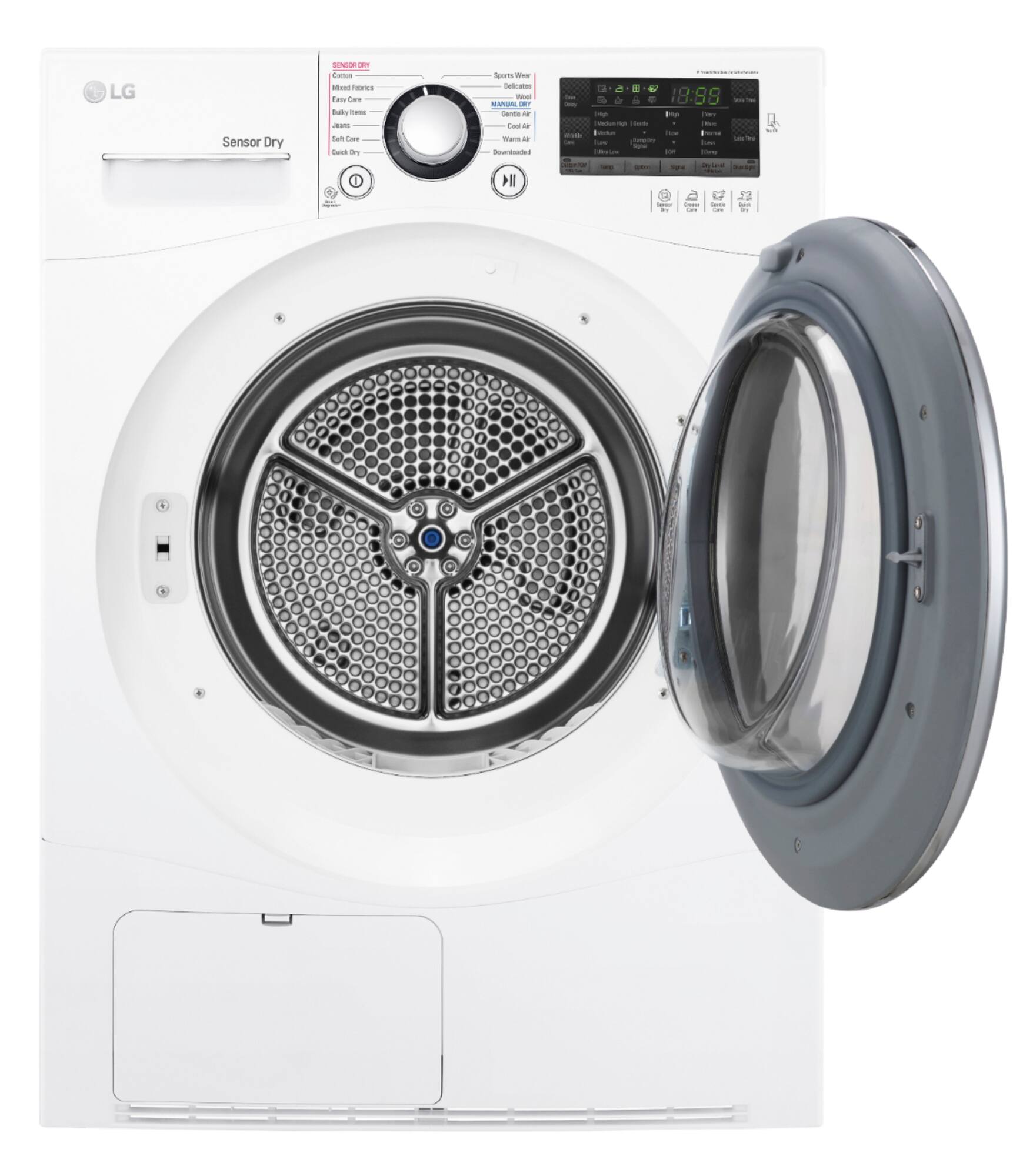Zoom in on Alt View Zoom 6. LG - 4.2 Cu. Ft. Electric Dryer with Sensor Dry - White.