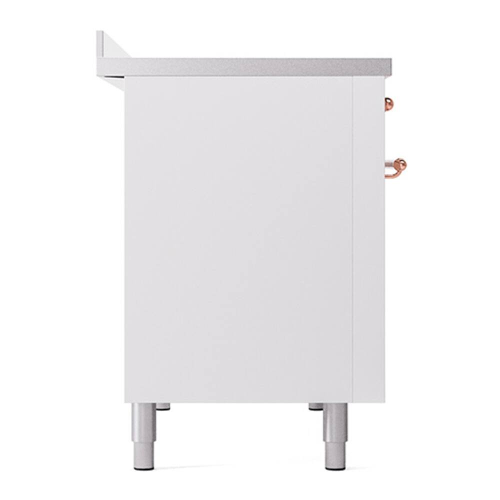 Alt View 8. ILVE - ILVE Nostalgie II 48 inch Induction Range with 6 Induction Elements (White) - White.