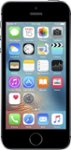 Front. Apple - Geek Squad Certified Refurbished iPhone SE 4G LTE with 16GB Memory Cell Phone - Space gray.
