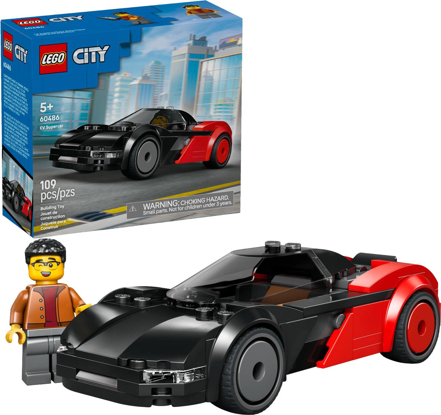 City EV Supercar Building Toy for Kids 60486