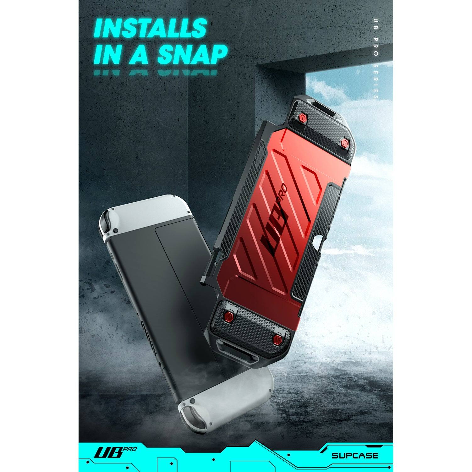 Sure, here is the corrected and grouped text from the image:

---

**INSTALLS IN A SNAP**

**UB PRO SERIES**

**SUPCASE**

---

**UB PRO**