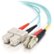 Alt View Standard 20. C2G - Fiber Optic Duplex Patch Cable - Plenum-Rated - Aqua.