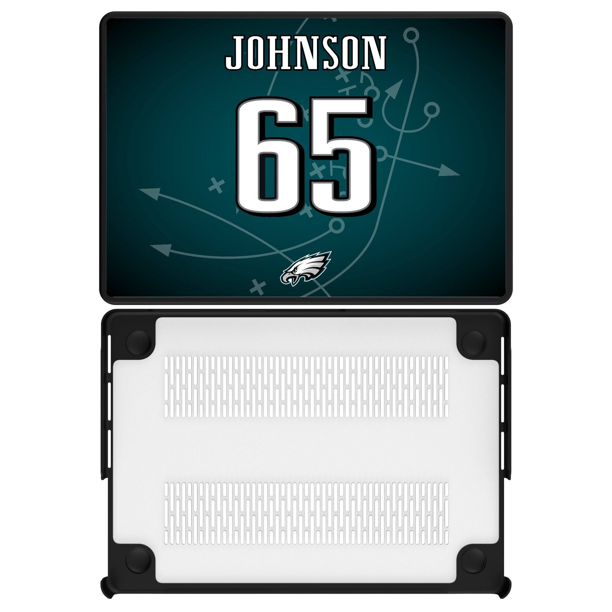 Front. Keyscaper - Lane Johnson Philadelphia Eagles MacBook Case - Pro 13 in - Multicolor.
