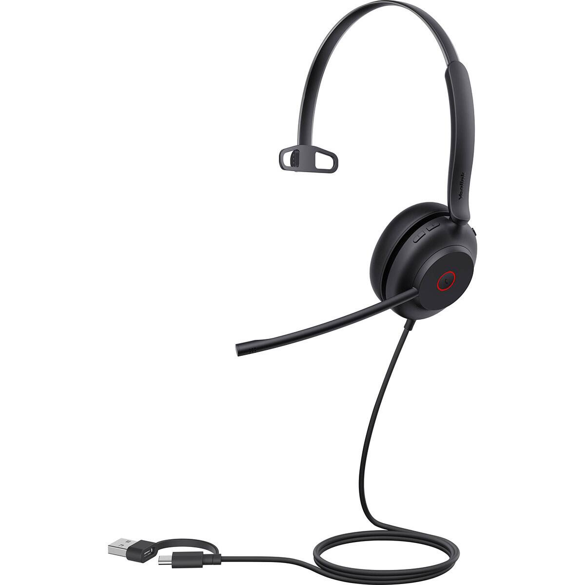Alt View 2. Yealink - Yealink Yealink USB Wired Headset - Red.