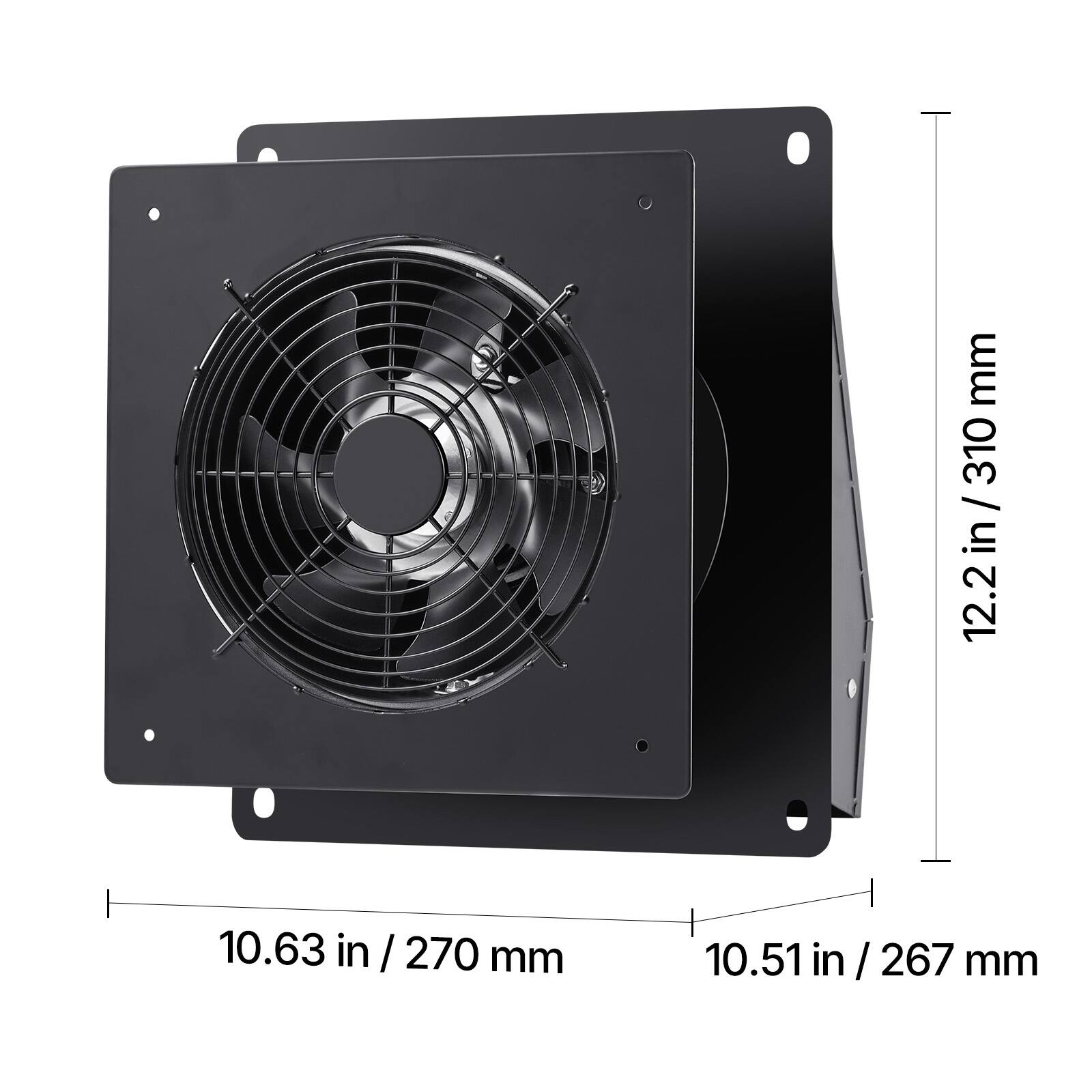 - 12.2 in / 310 mm
- 10.63 in / 270 mm
- 10.51 in / 267 mm