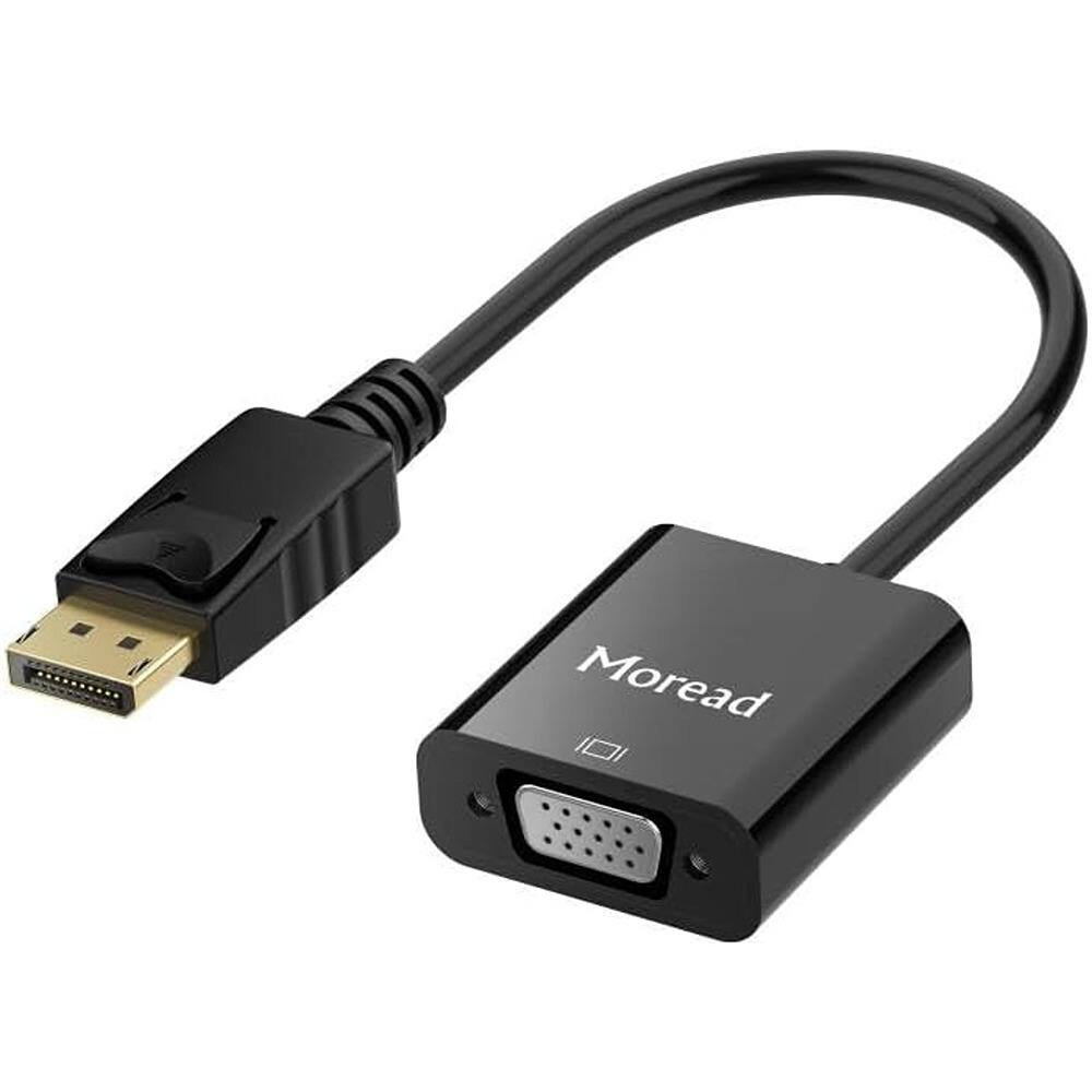 Front. PARKER SLATER - VGA Adapter, Gold-Plated, Male to Female, Black.