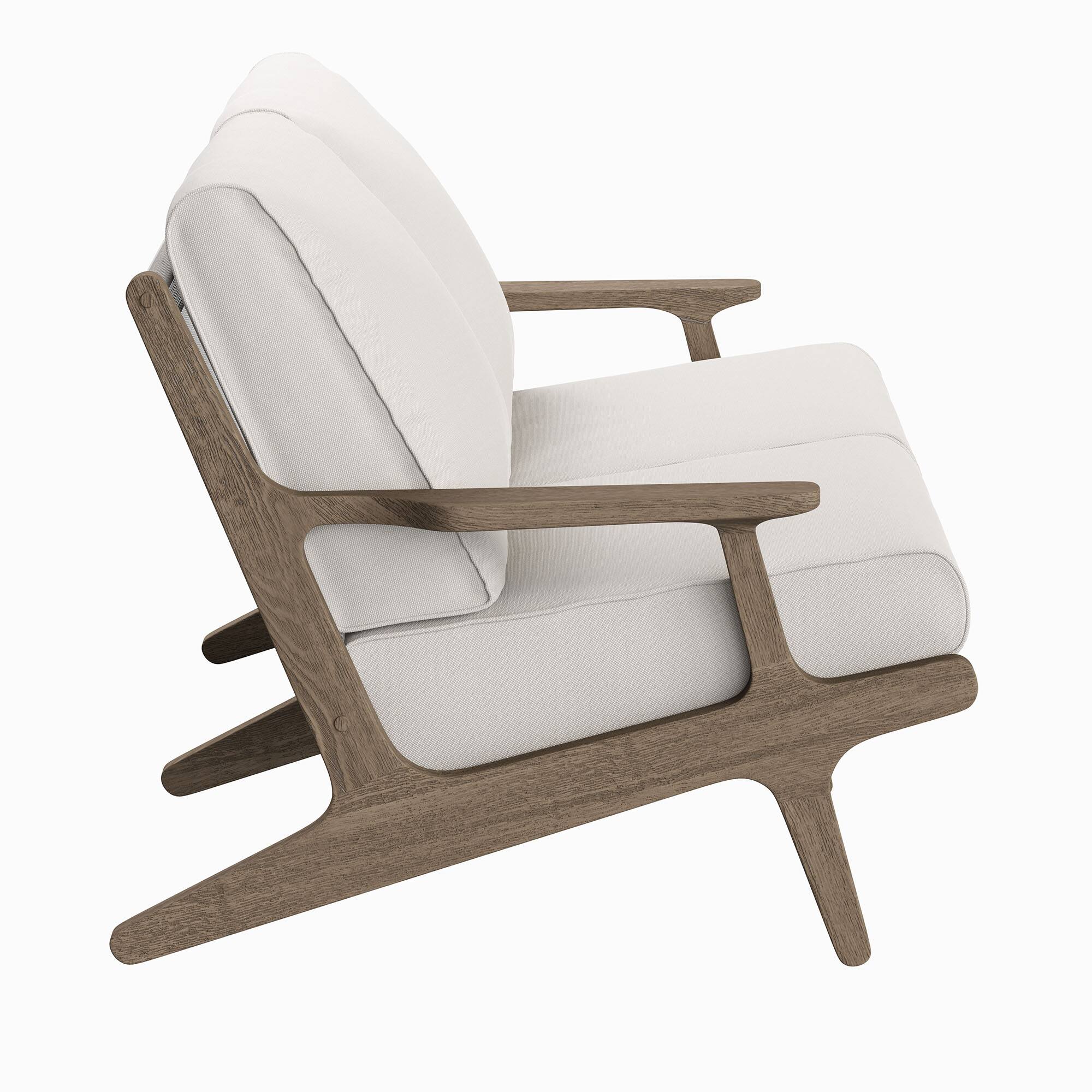 Back. Modway - Saratoga Outdoor Patio Teak Wood Loveseat by Modway - Weathered Gray White.