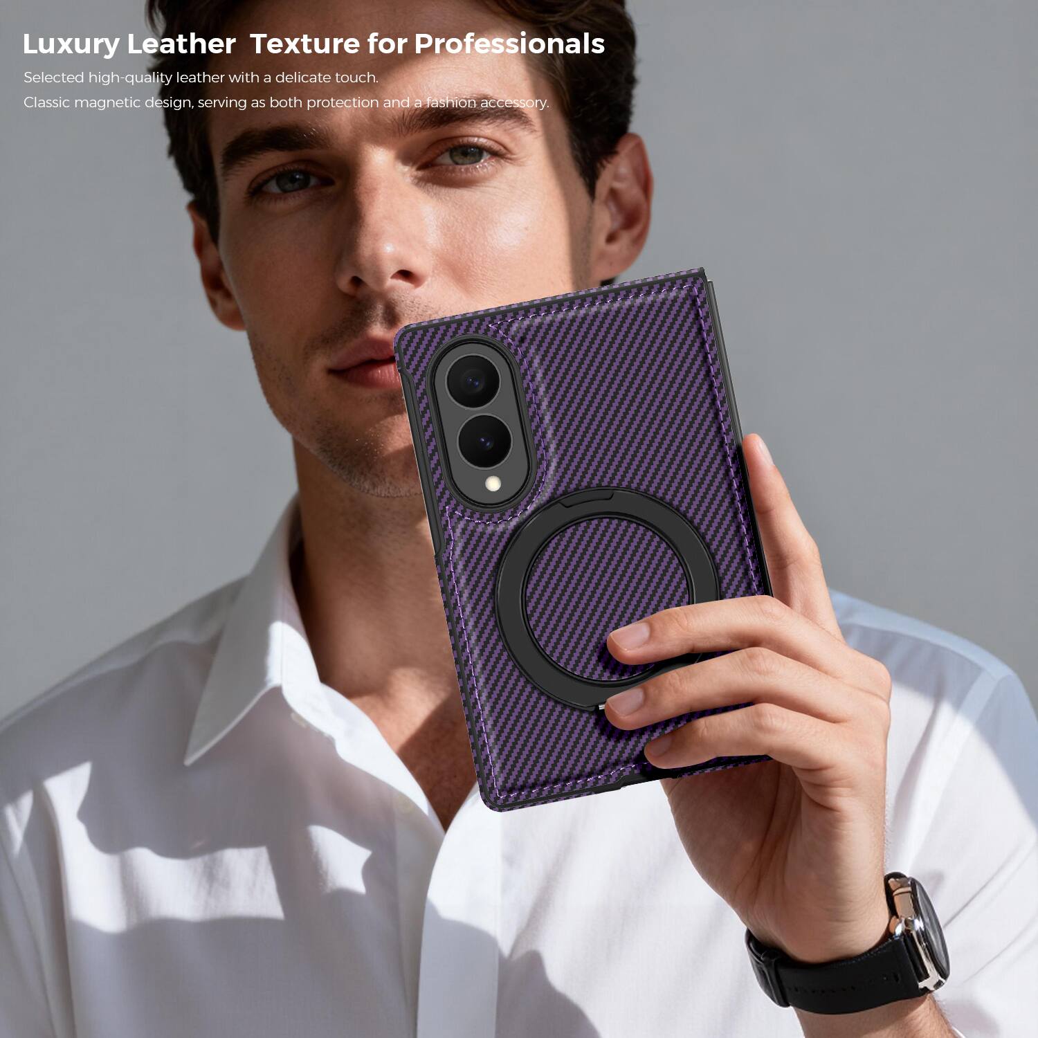Luxury Leather Texture for Professionals

Selected high-quality leather with a delicate touch. Classic magnetic design, serving as both protection and a fashion accessory.