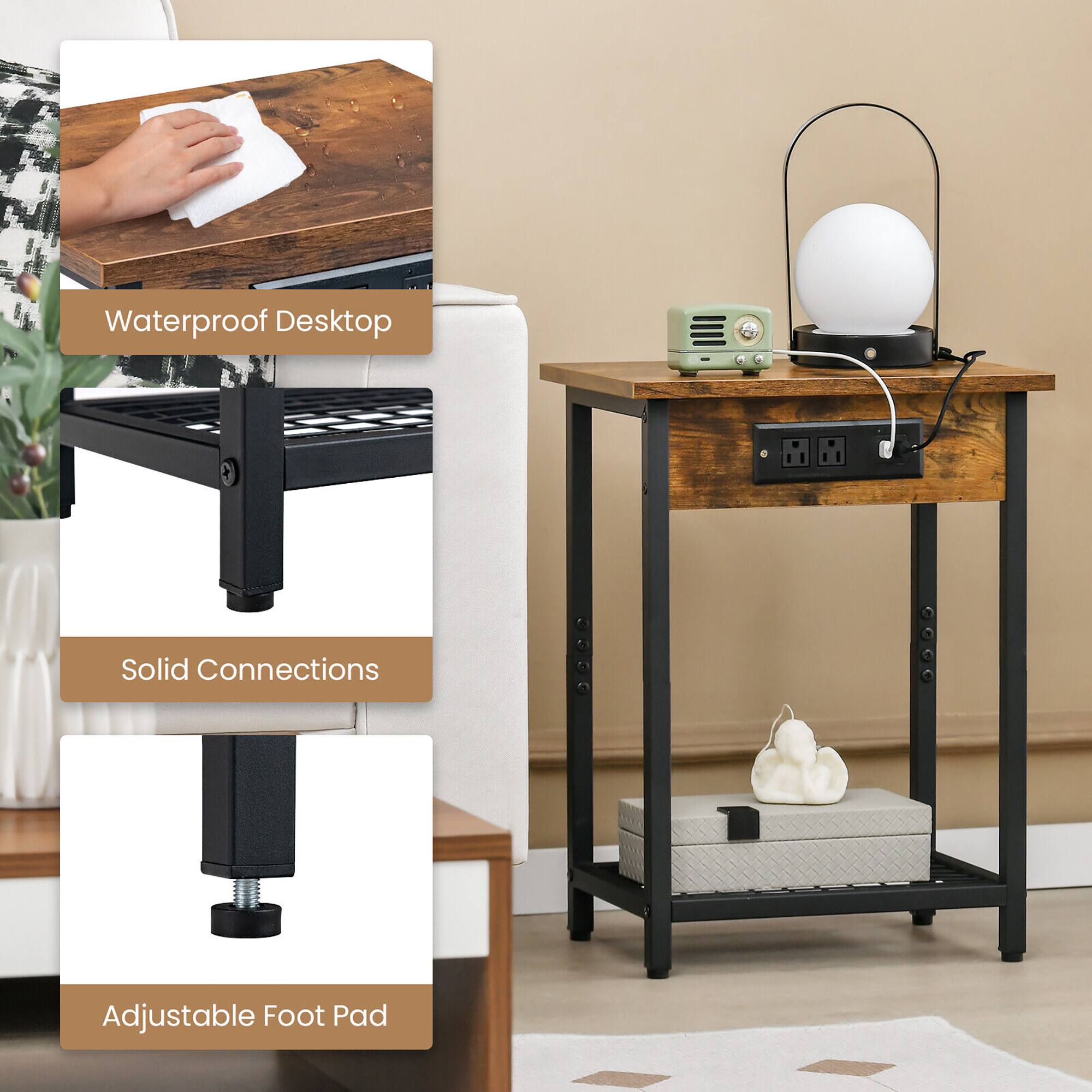 Waterproof Desktop, Solid Connections, Adjustable Foot Pad