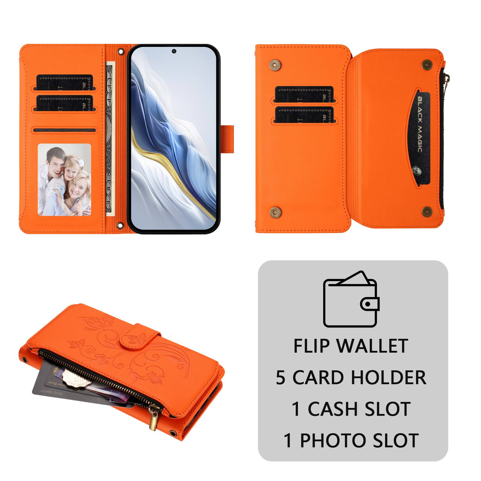 BLACK MAGIC  
FLIP WALLET  
5 CARD HOLDER  
1 CASH SLOT  
1 PHOTO SLOT