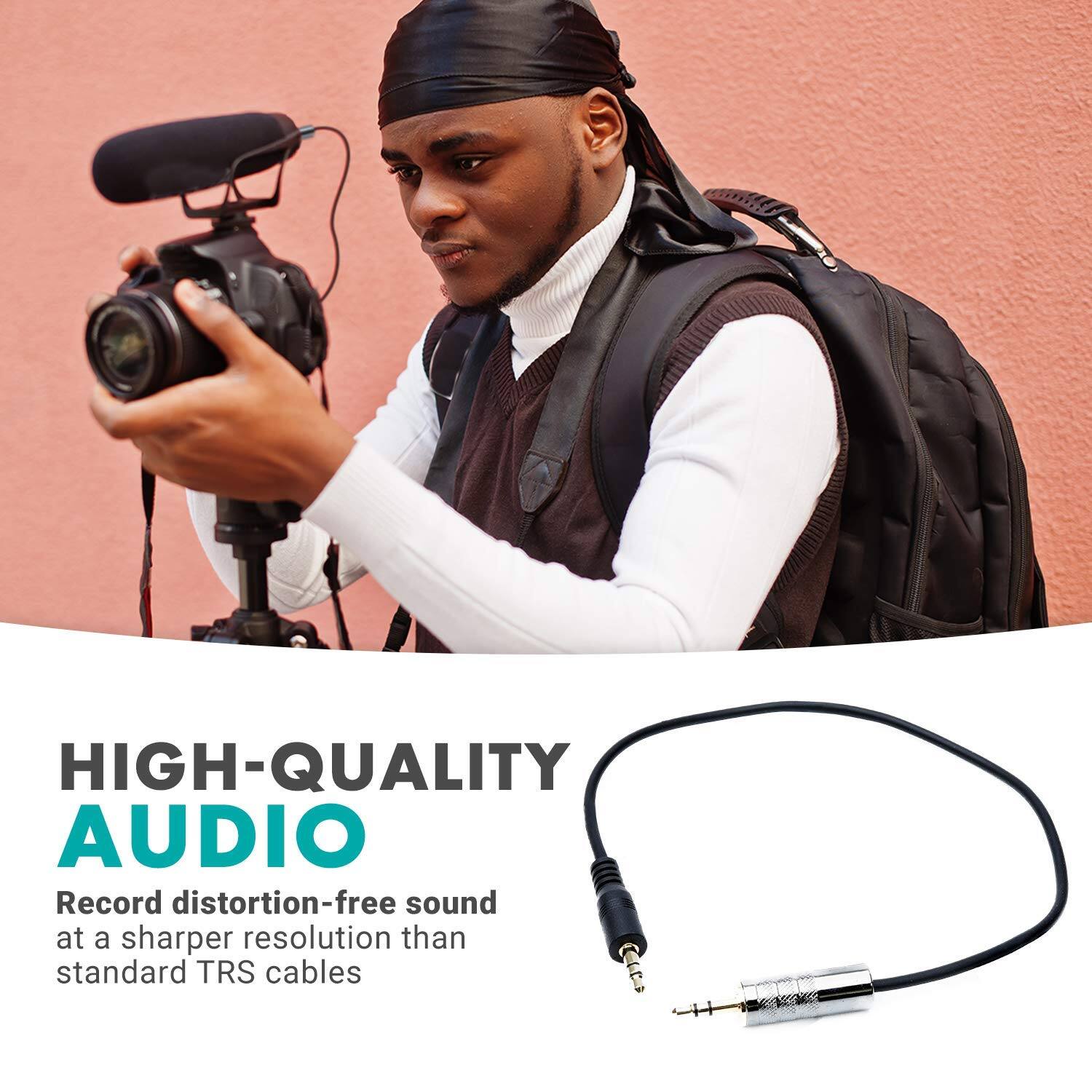 HIGH-QUALITY AUDIO

Record distortion-free sound at a sharper resolution than standard TRS cables