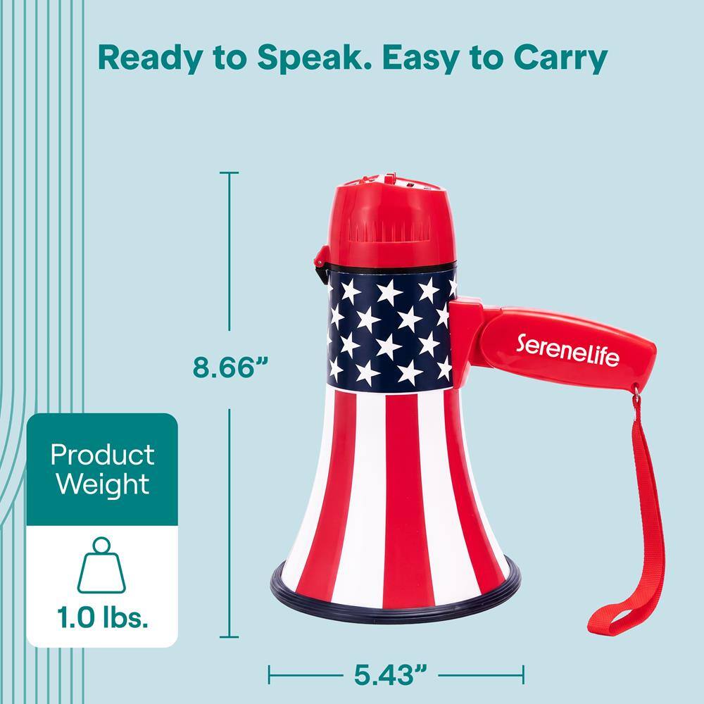 Ready to Speak. Easy to Carry

8.66"

Serenelife

Product Weight
1.0 lbs.

5.43"