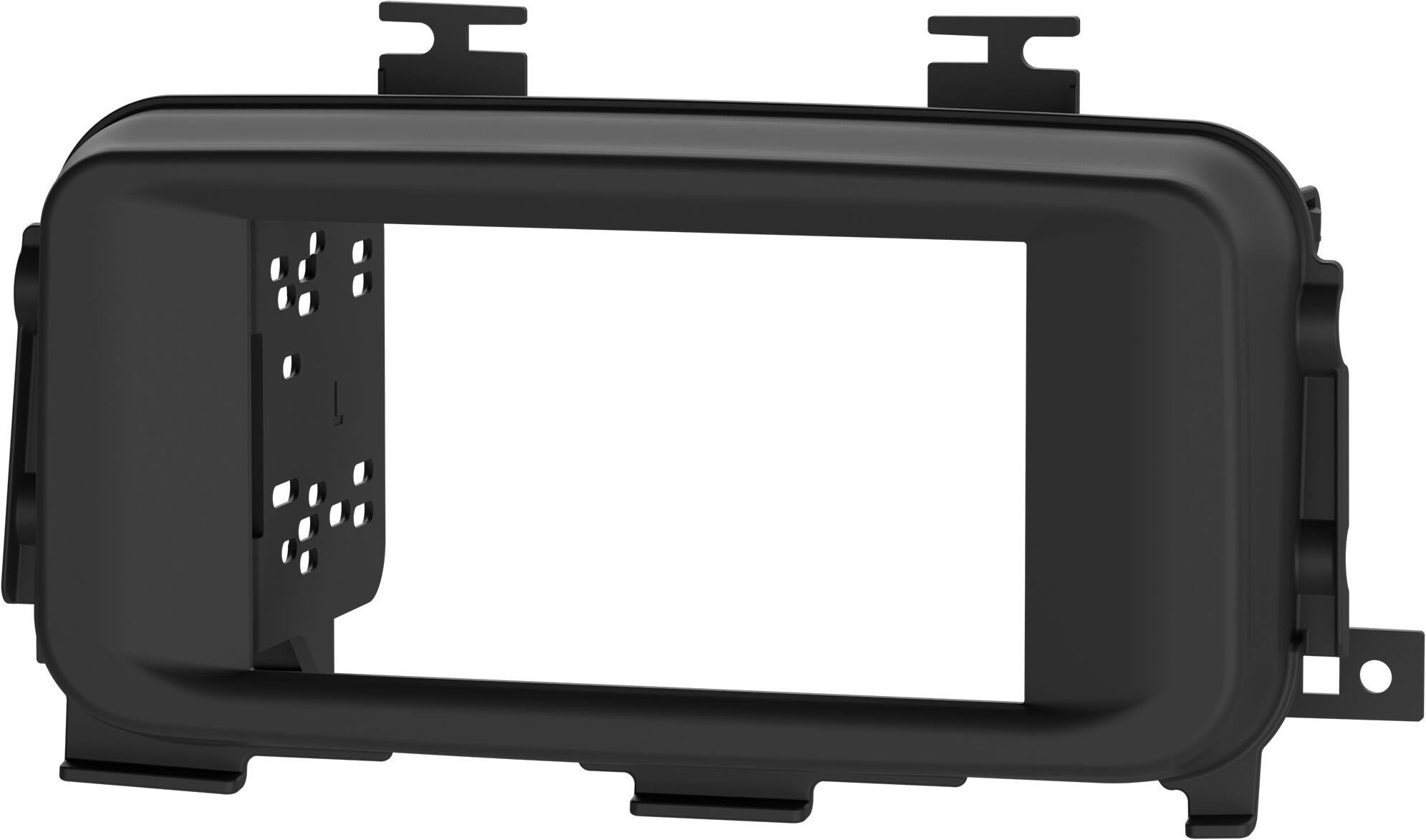Left. Metra - Dash Kit for Nissan Kicks 2021-2024 and Versa 2023-2025 (With Factory 8" Screen) Vehicles - Matte Black.