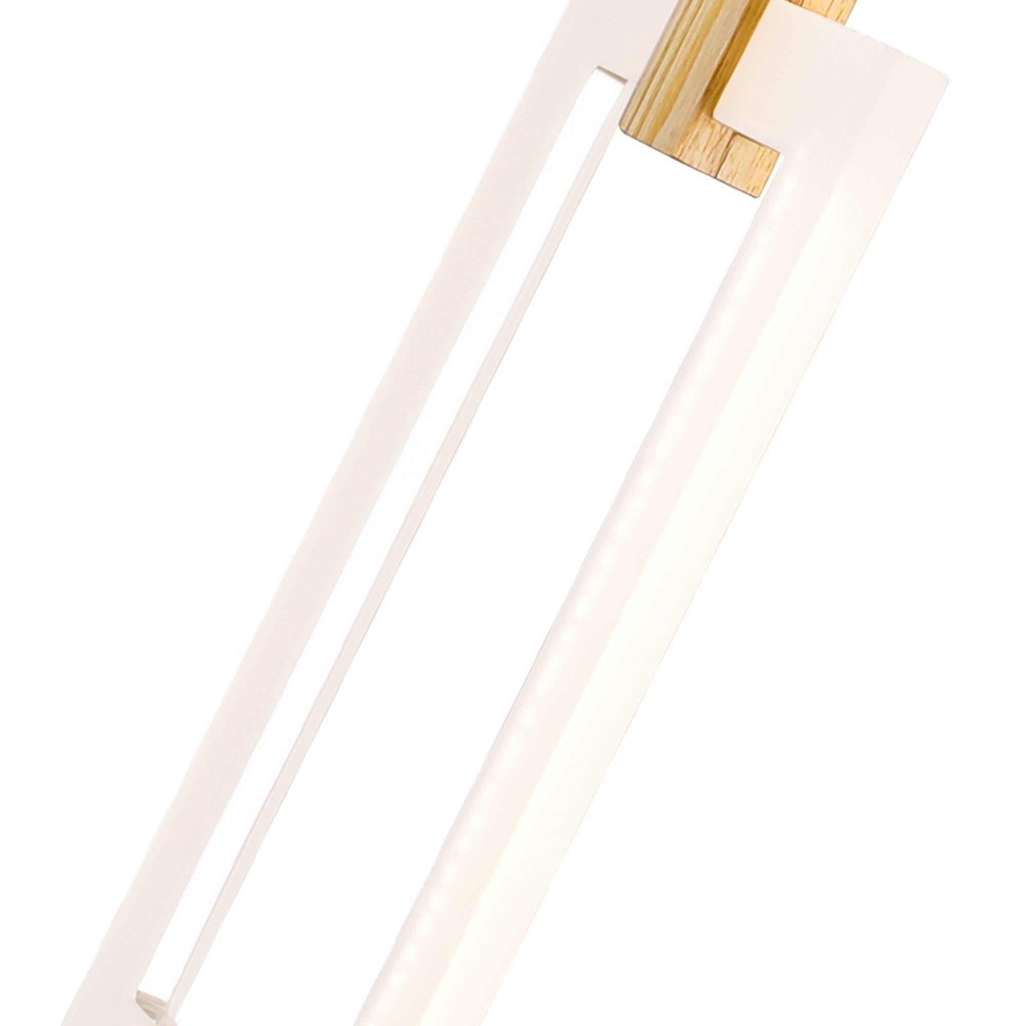 Left. CWI Lighting - Anello LED Pendant With White Oak Finish - White Oak.