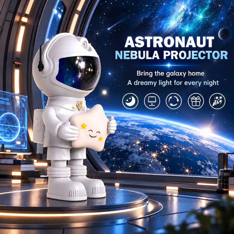 Projector Back Controls Rossetta Space Night Light Projector with Remote Control RGB Relaxing ...