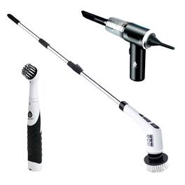 3-in-1 Cordless Rechargeable Cleaning Pursonic Bundle Power Scrubber, Extended Brush & Mini Vacuum Duster for Home & Car