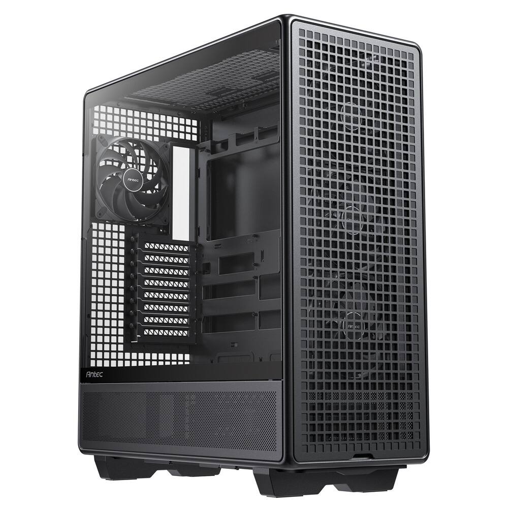Front. Antec - 900 Full Tower Case, AI Workstation & Gaming Chassis, Supports E-ATX/Threadripper & Back-Connect MB, 6 PWM Fans Included - Black.