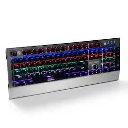 ENHANCE - Mechanical Gaming Keyboard - SCORIA Rainbow LED Backlit 104 Keys - Charcoal
