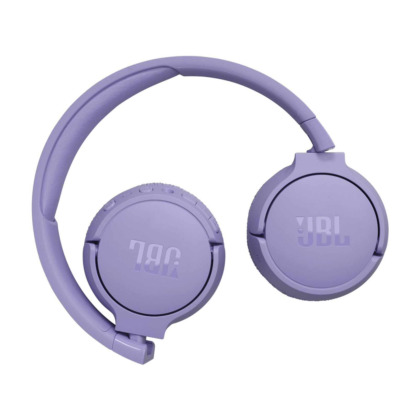 Angle. JBL - JBL Tune 670NC - Adaptive Noise Cancelling with Smart Ambient Wireless On-Ear Headphones, (Purple) - Purple.