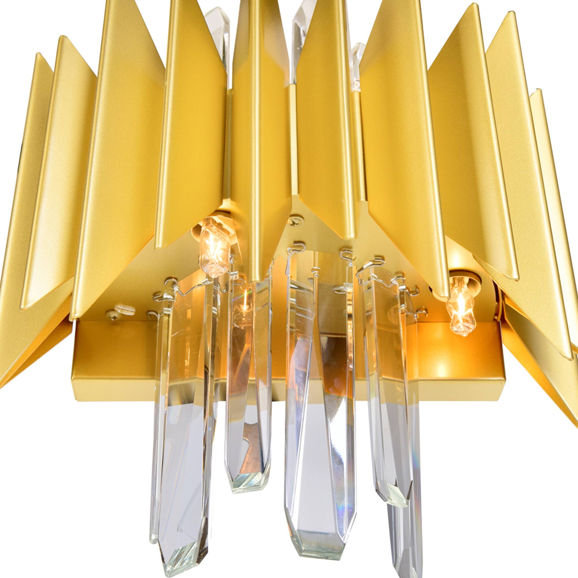 Back. CWI Lighting - Cityscape 5 Light Wall Sconce With Satin Gold Finish - Satin Gold.