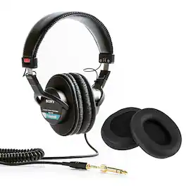 Bundle - Sony - MDR-7506 Professional Folding Headphones with Remote Audio Headphones