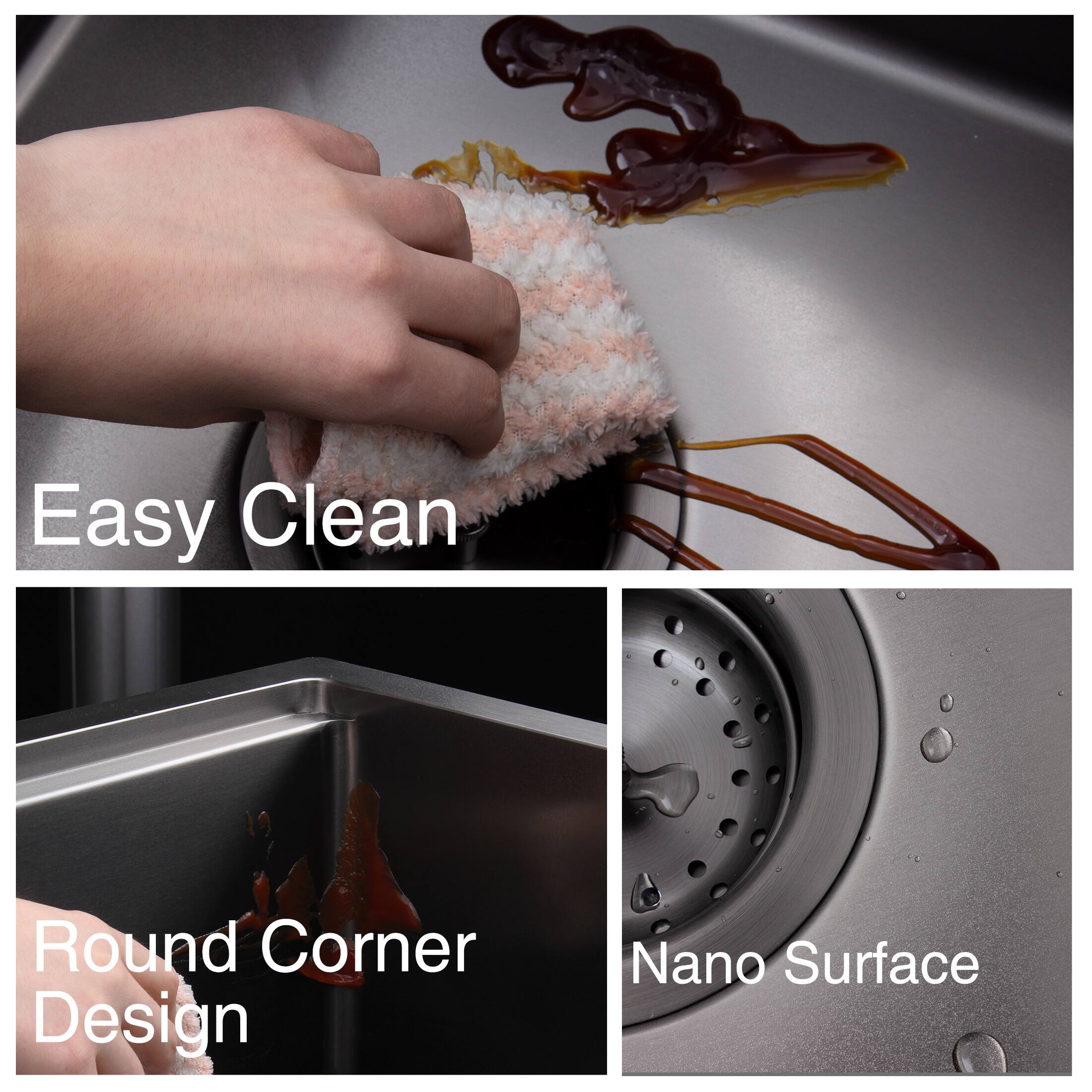 Easy Clean  
Round Corner Design  
Nano Surface